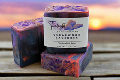 Twilight Sky Lavender Cedarwood Plant Based Essential Oil Soap Handmade Bar Soap