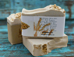 Oatmeal Milk Handmade Bar Soap with Colloidal Oats and Honey Plant Based Soap