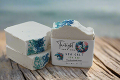 Sea Salt Soap, All Natural Handmade Soap, Gentle Exfoliating Salt Soap, Essential Oil Soap Gift