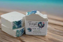 Sea Salt Soap, All Natural Handmade Soap, Gentle Exfoliating Salt Soap, Essential Oil Soap Gift
