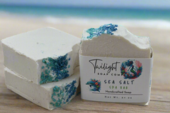 Sea Salt Soap, All Natural Handmade Soap, Gentle Exfoliating Salt Soap, Essential Oil Soap Gift