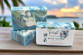 Natural Plant Based Tropical Coconut Milk Soap "Blue Island" with Shea Butter