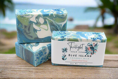 Natural Plant Based Tropical Coconut Milk Soap "Blue Island" with Shea Butter