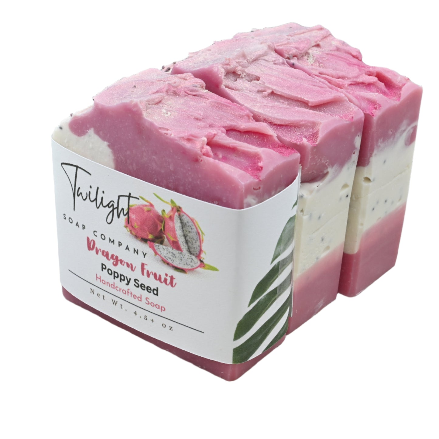 Dragon Fruit Poppy Seed Soap Coconut Milk Plant Based Natural Handmade Bar