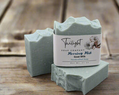 Morning Mist Pure Goat's Milk Soap Creamy Natural Fresh Cotton Handmade Soap