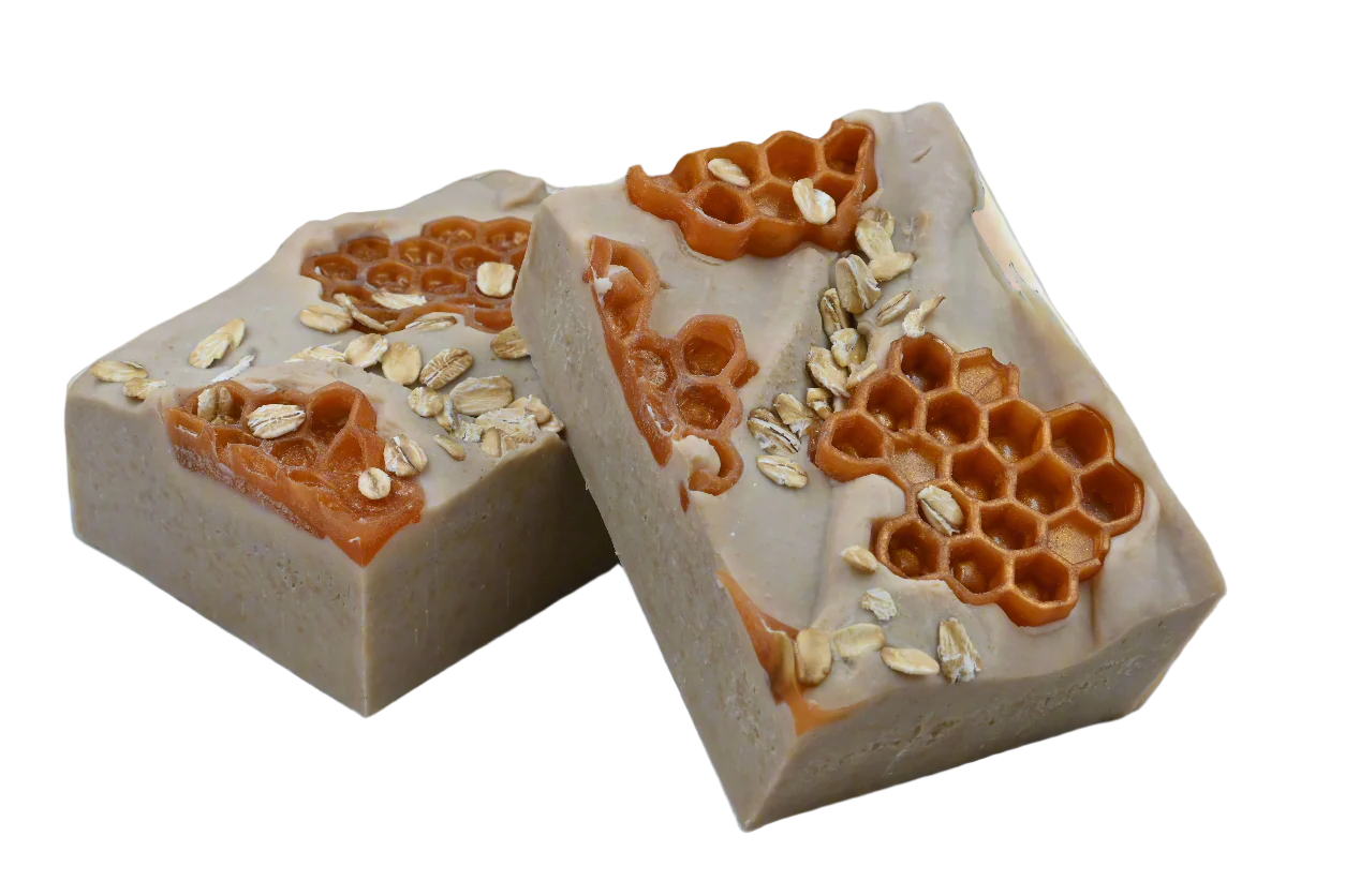 Natural Goat Milk Soap | Bee's Wax , Oatmeal, Milk & Honey | Cold Process Artisan Bar