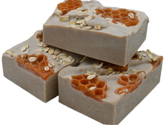 Holiday Artisan Soap – Goat Milk, Beeswax & Honey – Christmas Burlap Bag – Stocking Stuffer