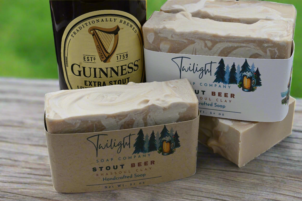 Guinness Extra Stout Beer Soap, with Rhassoul Clay Handmade Bar Soap