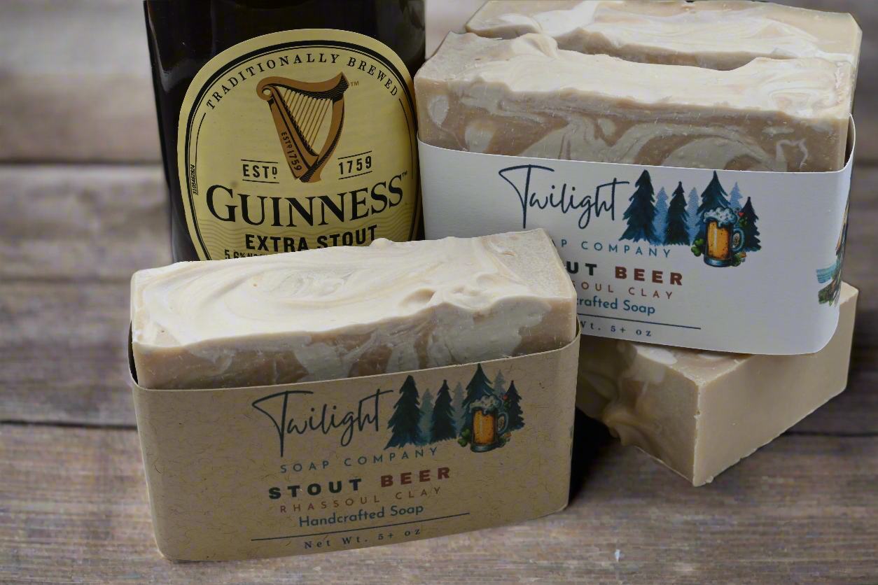 Guinness Extra Stout Beer Soap, with Rhassoul Clay Handmade Bar Soap