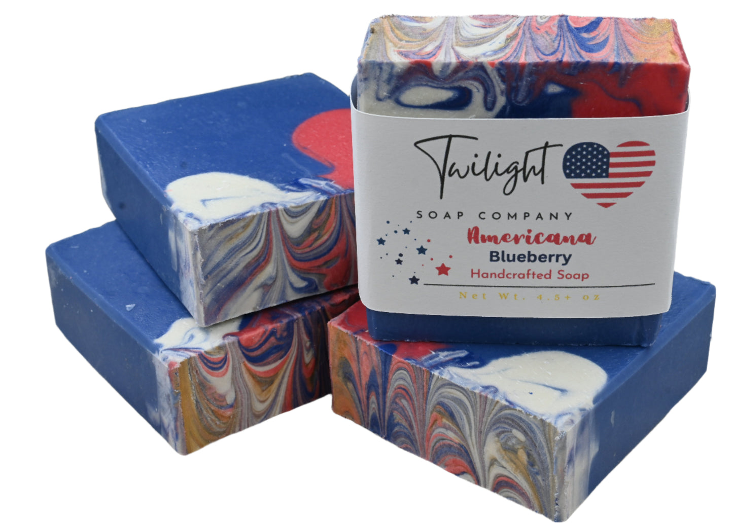 Blueberry Soap Americana Plant Based Natural Aloe Vera Handmade Bar Soap