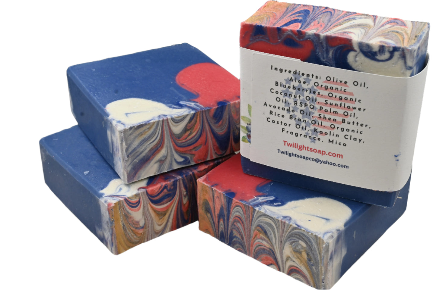 Blueberry Soap Americana Plant Based Natural Aloe Vera Handmade Bar Soap