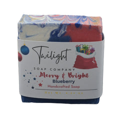 Merry & Bright Blueberry Soap Plant Based Natural Aloe Vera Handmade Bar Soap