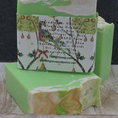 Partridge in a Pear Tree Soap – Aloe Vera Handmade Bar – Christmas Gift in Organza Bag