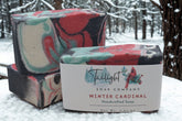 Winter Cardinal Handmade Bar Soap with Coconut Milk, Activated Charcoal and Shea Butter