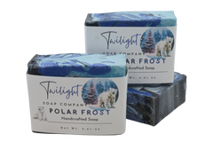 Christmas Soap Gift Set – Snowy Owl, Polar Frost, Winter Frost, Merry Cherry – Handmade Holiday Bars