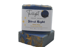 Silent Night Soap – Winter Eucalyptus & Pine – Handmade Holiday Bar in Organza Bag