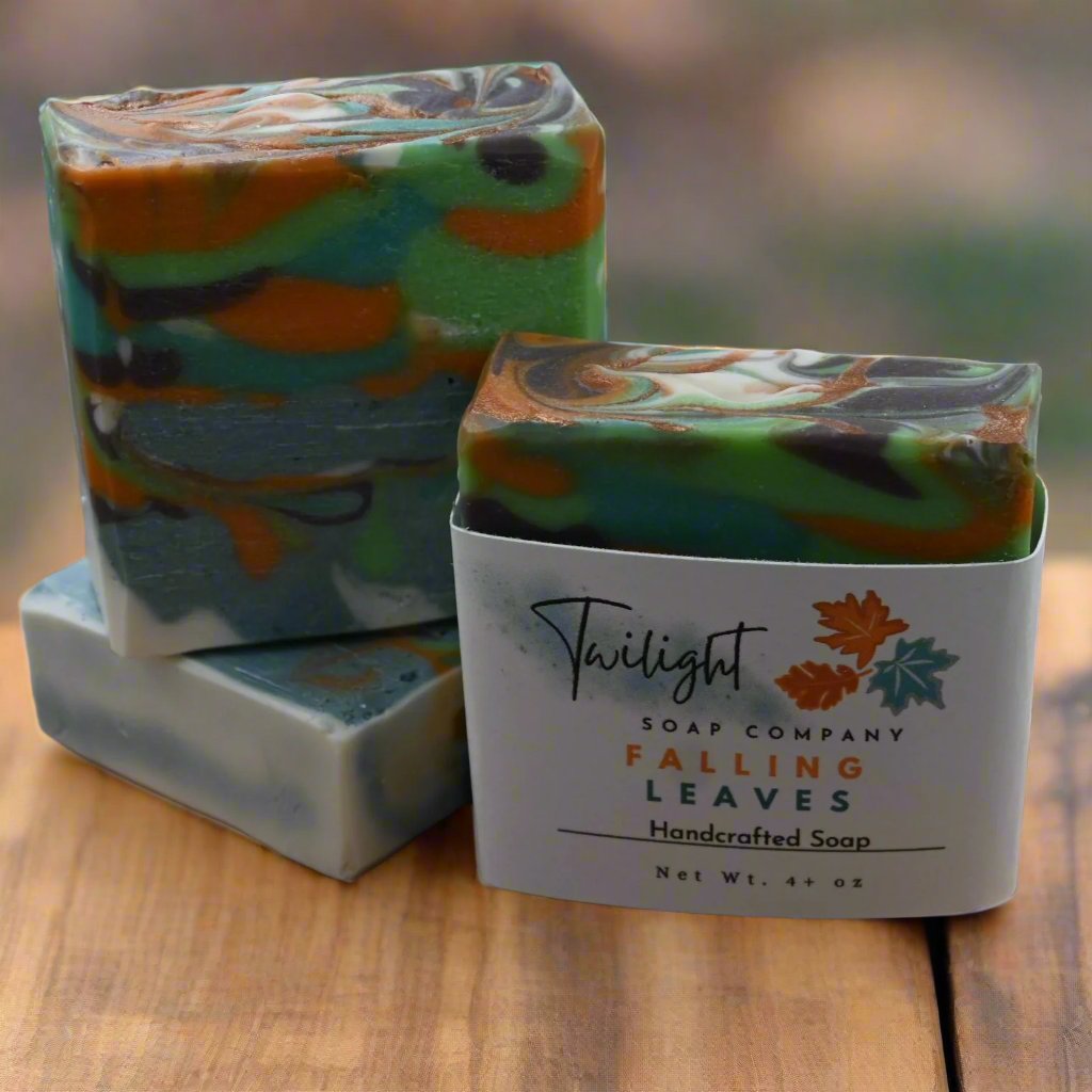 Autumn Falling Leaves Handmade Bar Soap