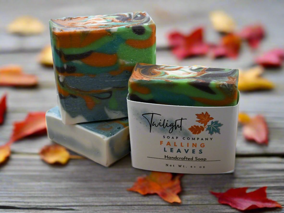 Autumn Falling Leaves Handmade Bar Soap