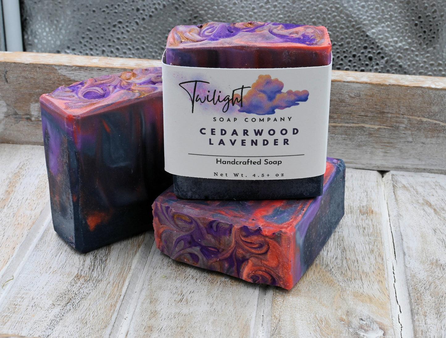 Twilight Sky Lavender Cedarwood Plant Based Essential Oil Soap Handmade Bar Soap