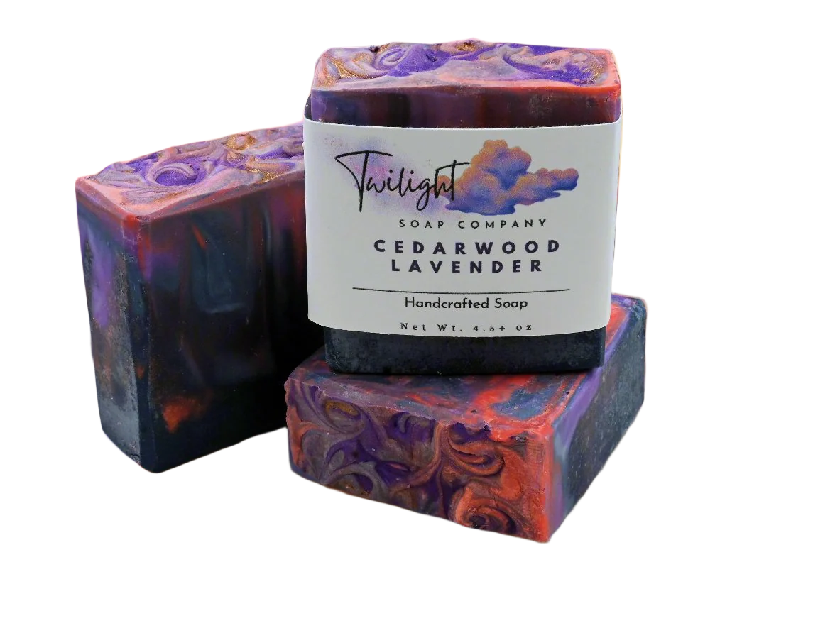 Twilight Sky Lavender Cedarwood Plant Based Essential Oil Soap Handmade Bar Soap