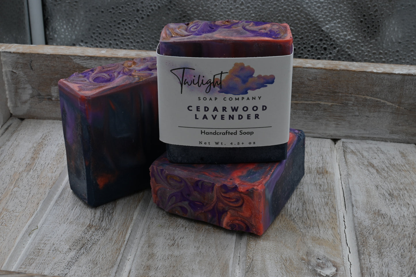 Twilight Sky Lavender Cedarwood Plant Based Essential Oil Soap Handmade Bar Soap