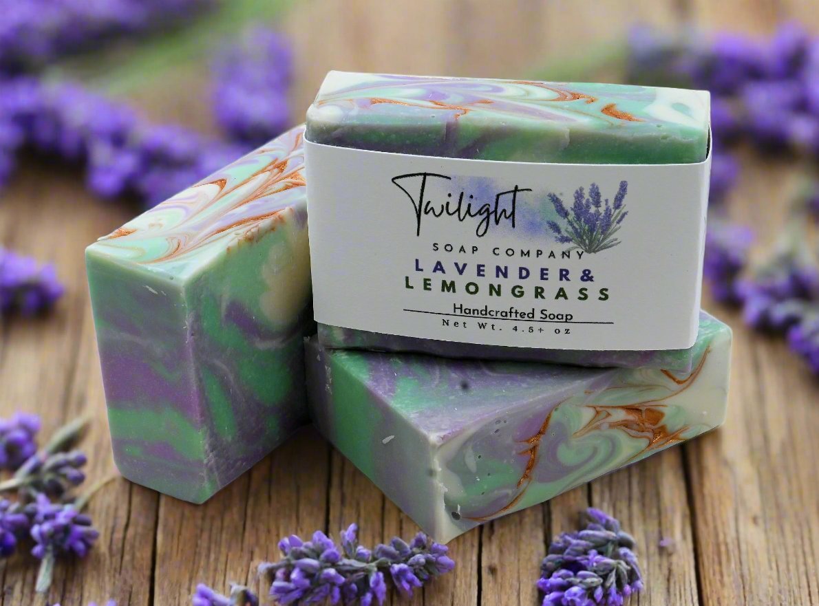 Lavender Woods and Lemongrass Handmade Bar Soap