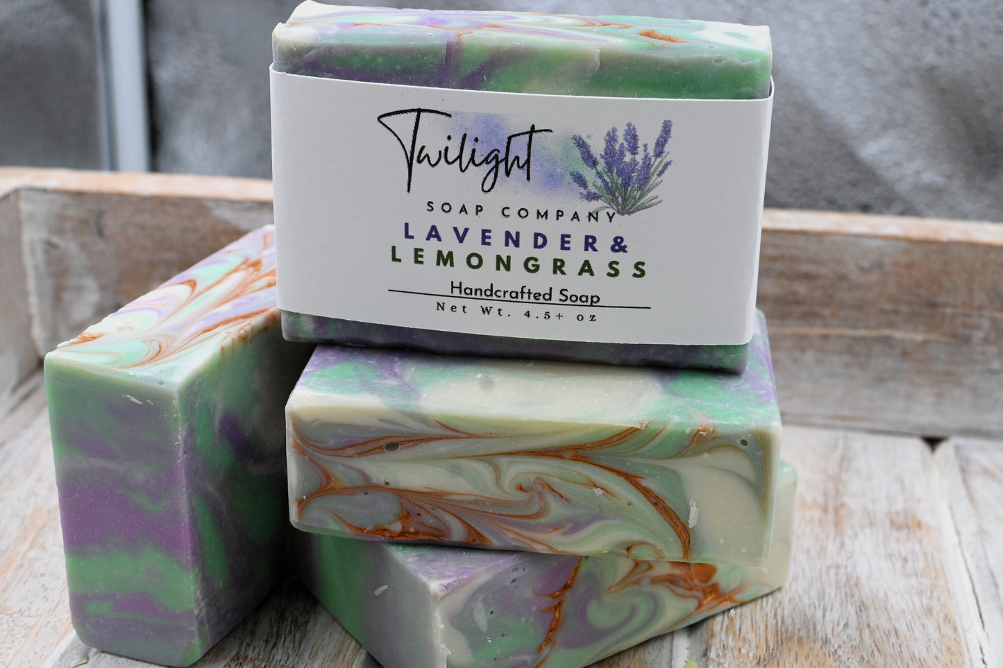 Lavender Woods and Lemongrass Handmade Bar Soap