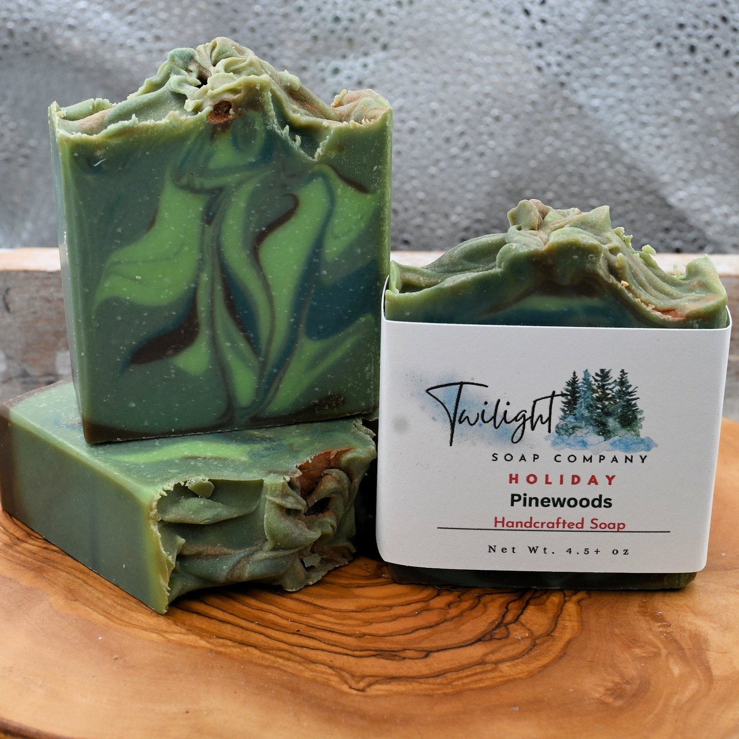 Holiday Pinewoods Plant Based Natural Aloe Vera Handmade Bar Soap