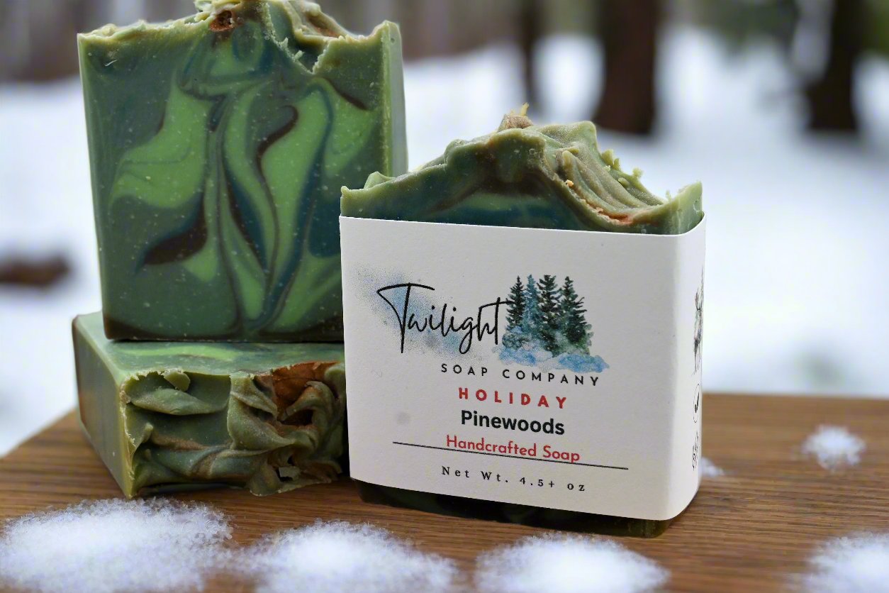 Holiday Pinewoods Plant Based Natural Aloe Vera Handmade Bar Soap