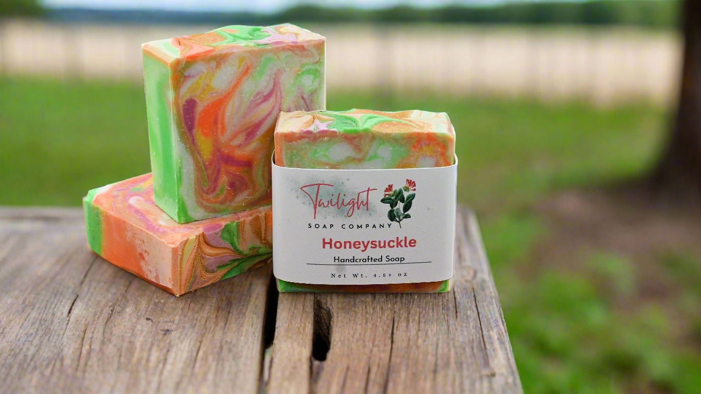 Honeysuckle Plant Based Natural Aloe Vera Handmade Bar Soap