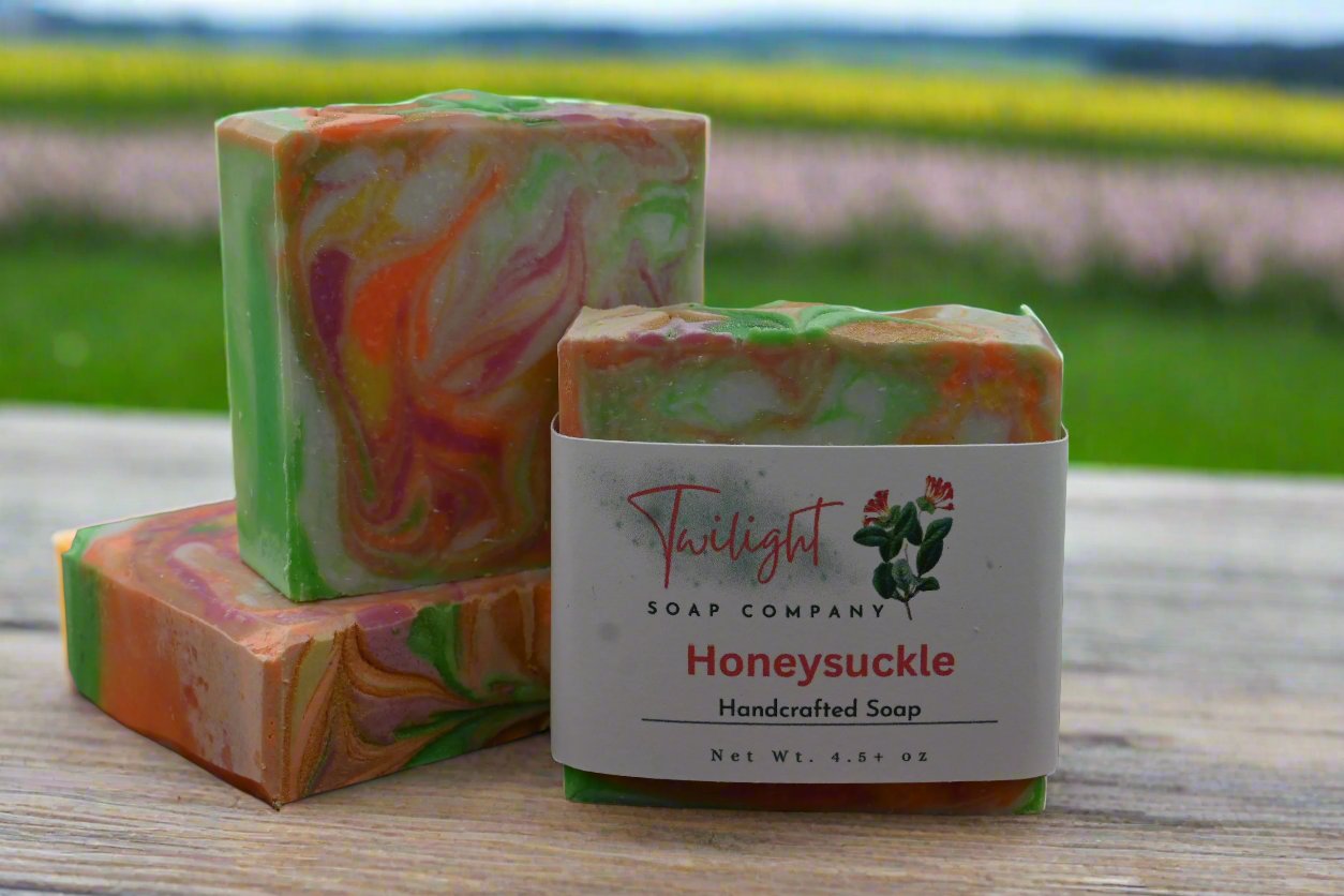 Honeysuckle Plant Based Natural Aloe Vera Handmade Bar Soap