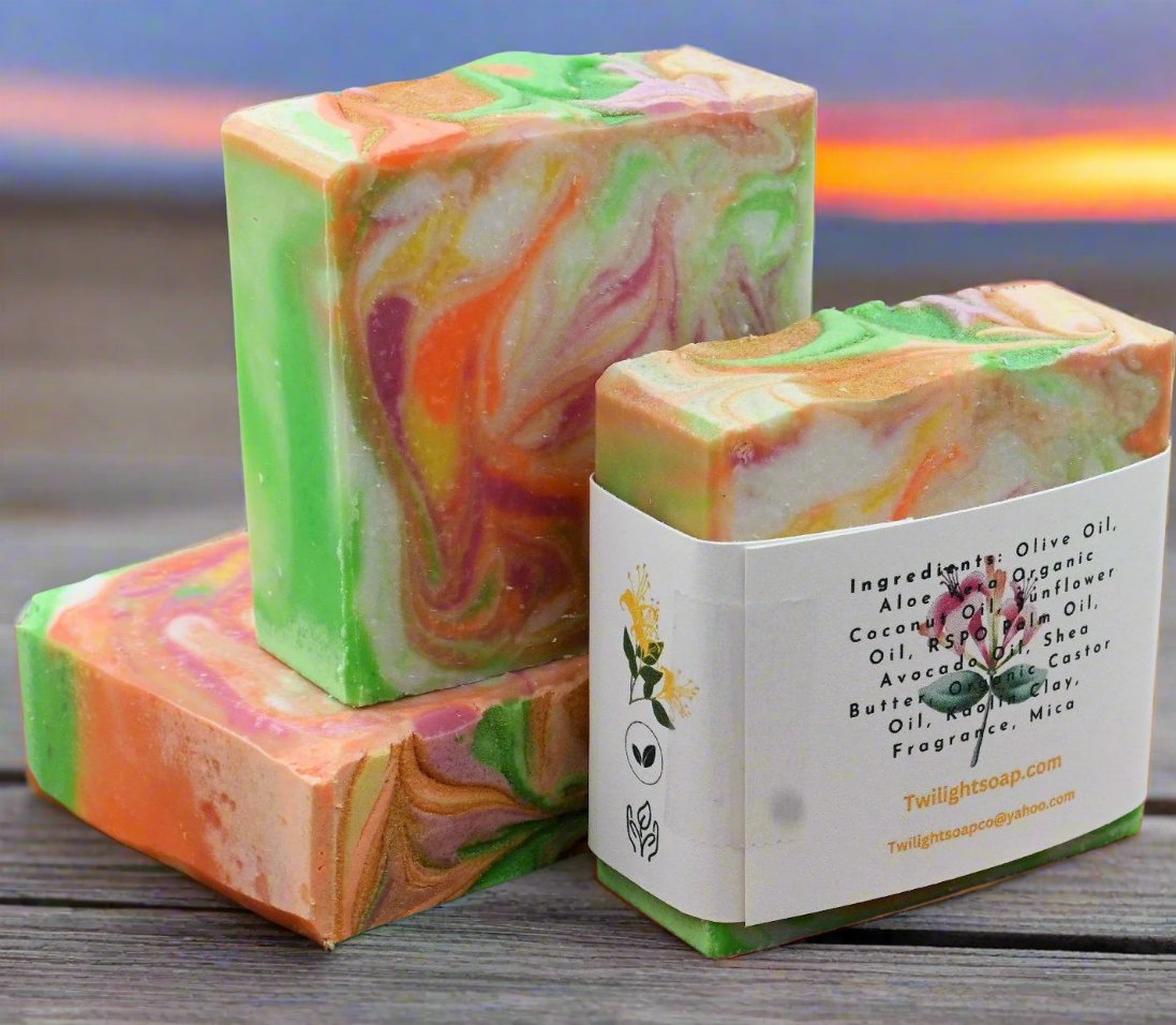 Honeysuckle Plant Based Natural Aloe Vera Handmade Bar Soap