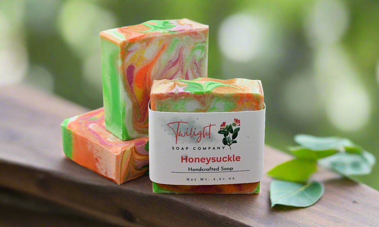 Honeysuckle Plant Based Natural Aloe Vera Handmade Bar Soap