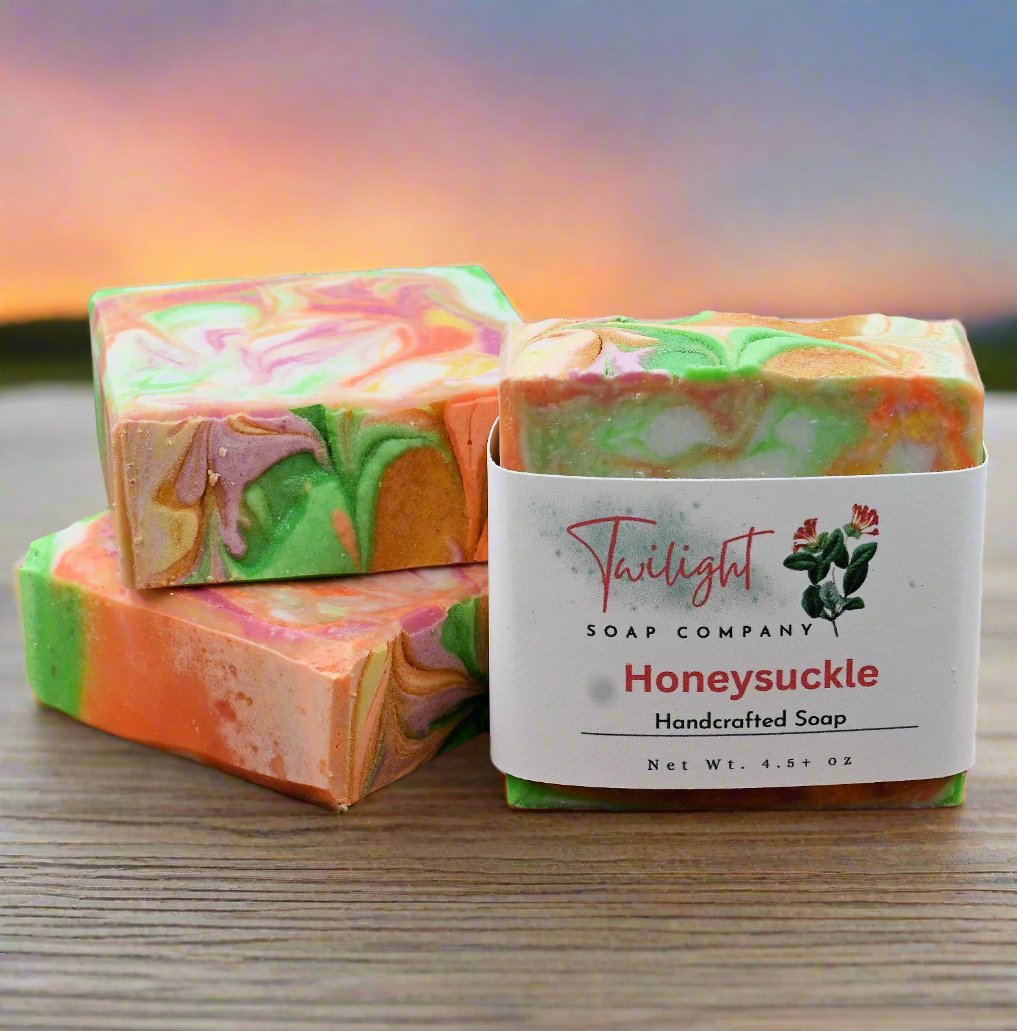 Honeysuckle Plant Based Natural Aloe Vera Handmade Bar Soap