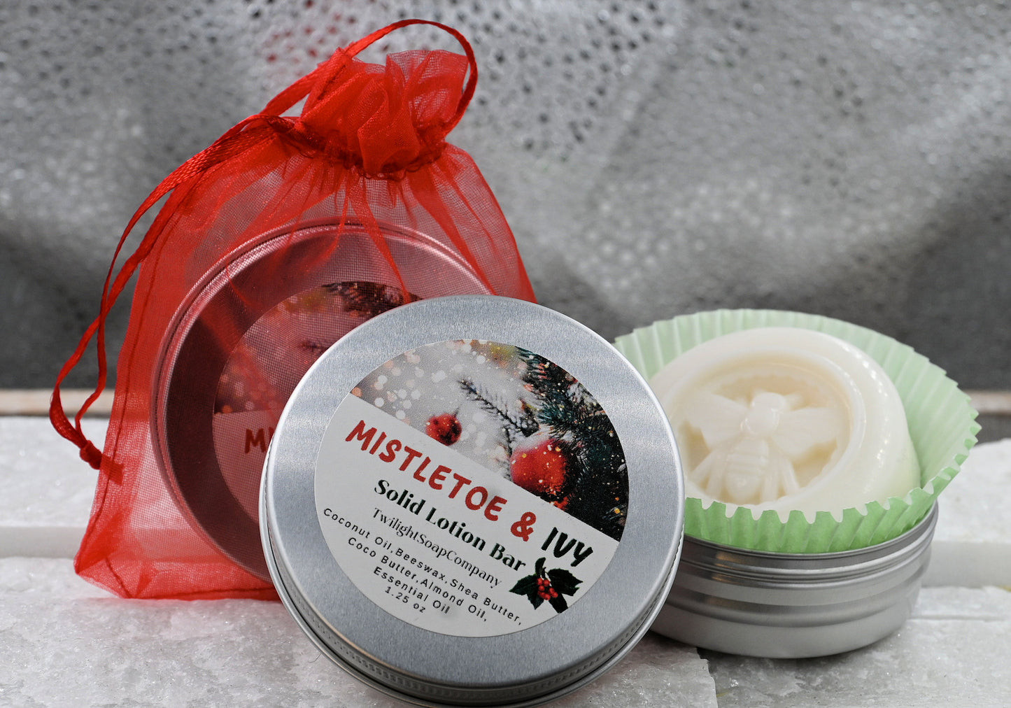 Solid Lotion Bar - Beeswax Lotion Bar in Tin, Choose your scent