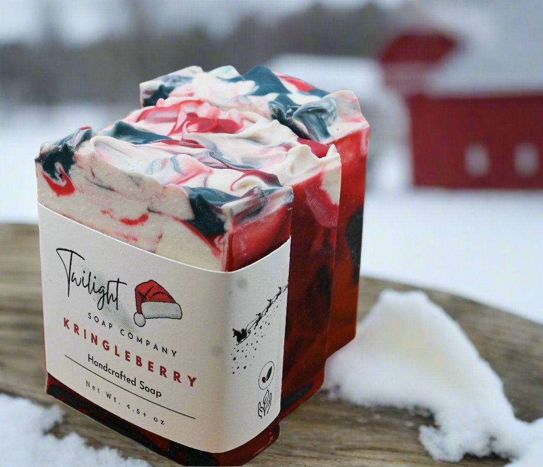 Holiday Krinkleberry Handcrafted Bar Soap With Shea Butter and Aloe Vera