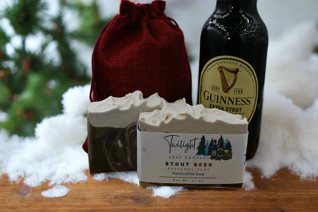 Guinness Extra Stout Beer Soap, with Rhassoul Clay Handmade Bar Soap