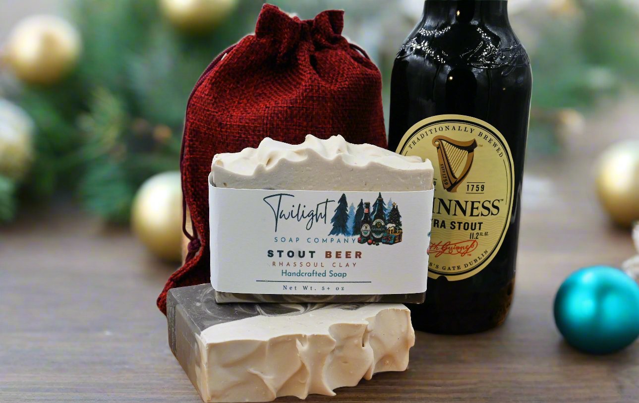 Guinness Extra Stout Beer Soap, with Rhassoul Clay Handmade Bar Soap