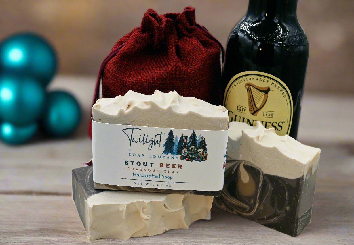 Guinness Extra Stout Beer Soap, with Rhassoul Clay Handmade Bar Soap