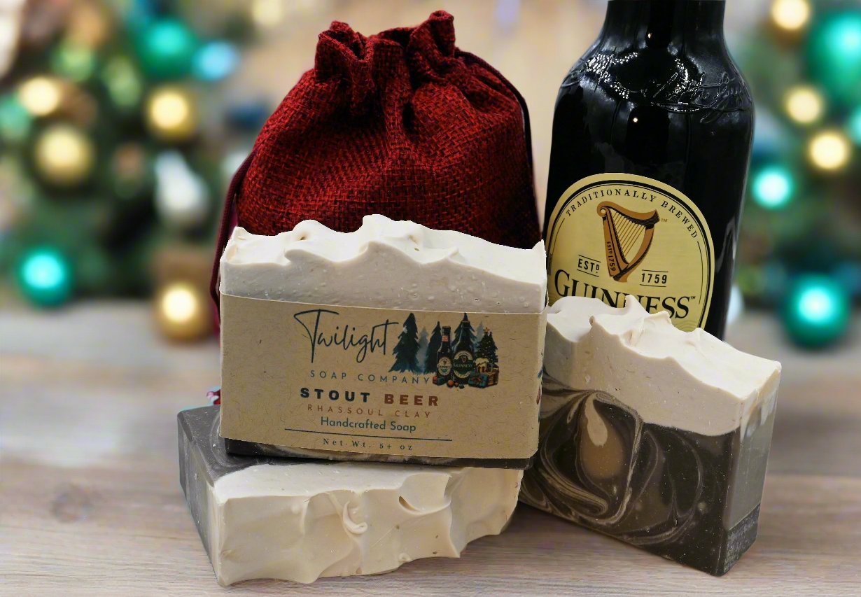 Guinness Extra Stout Beer Soap, with Rhassoul Clay Handmade Bar Soap