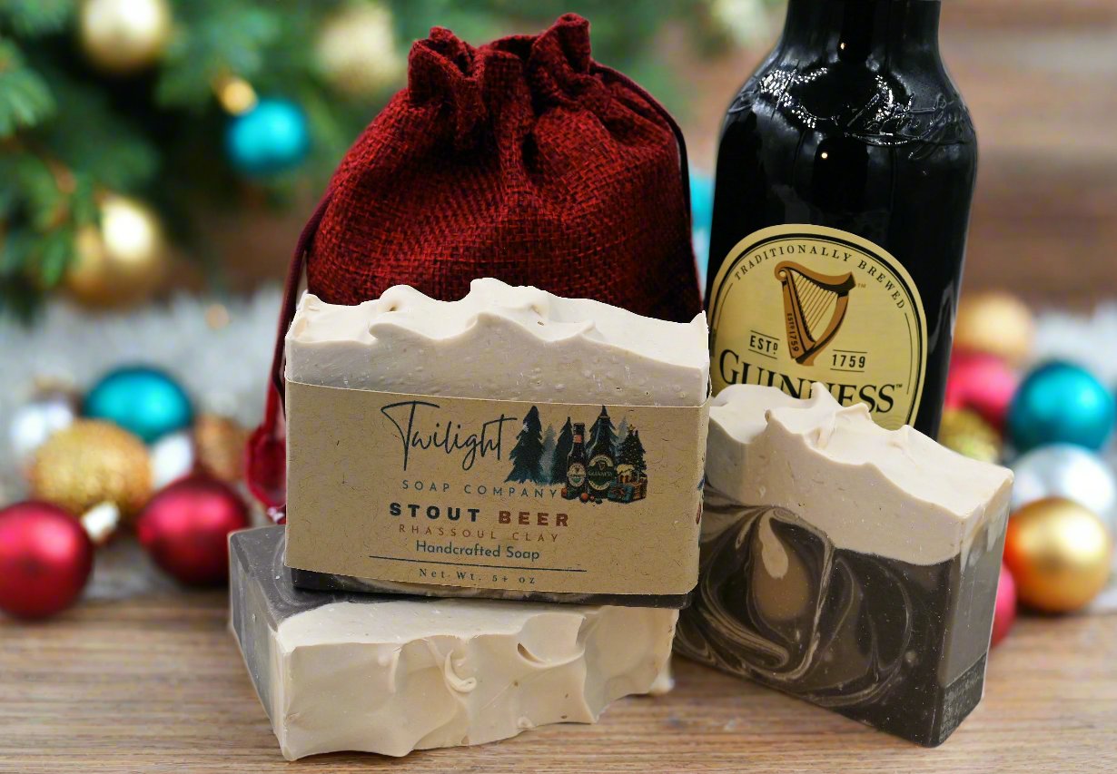 Guinness Extra Stout Beer Soap, with Rhassoul Clay Handmade Bar Soap