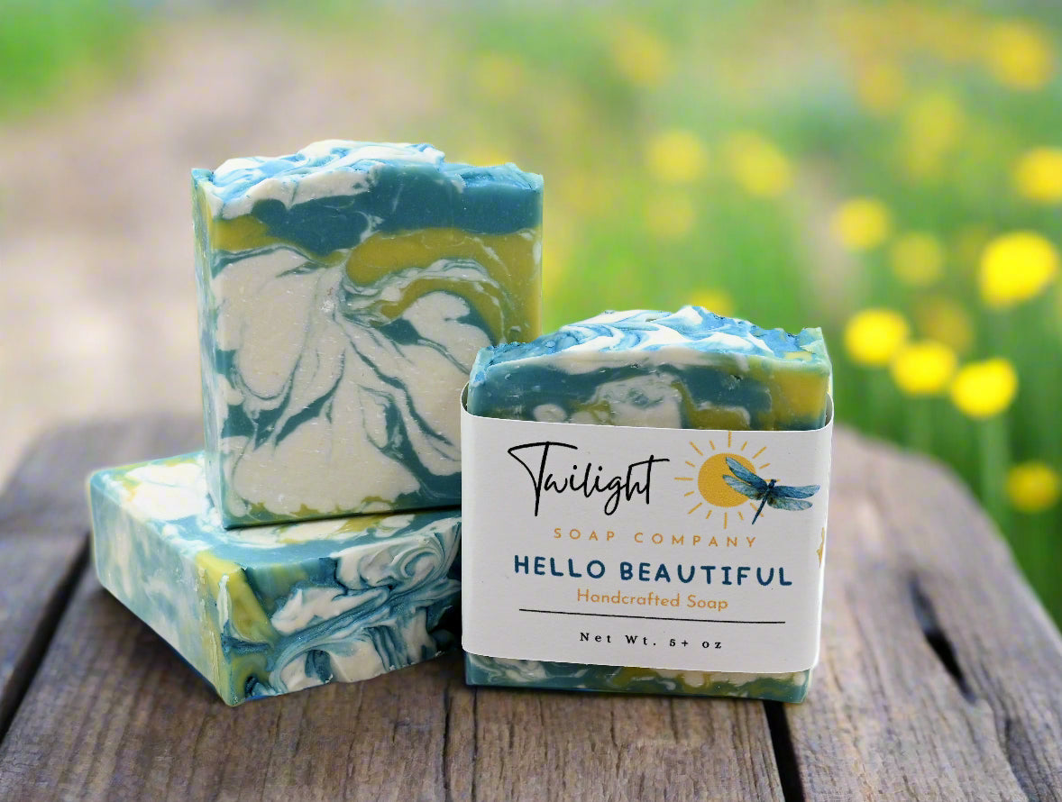 Natural Plant Based Coconut Milk Soap "HELLO BEAUTIFUL" with Shea Butter