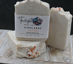 Himalayan Salt Bar,  Exfoliating Plant Based Natural Handmade Spa Bar Soap