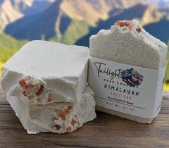 Himalayan Salt Bar,  Exfoliating Plant Based Natural Handmade Spa Bar Soap