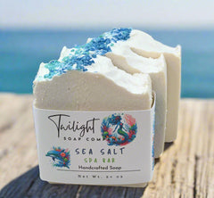Sea Salt Soap, All Natural Handmade Soap, Gentle Exfoliating Salt Soap, Essential Oil Soap Gift
