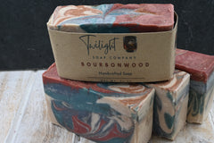 Bourbon Wood Soap, Plant Based Natural Aloe Vera Handmade Bar Soap