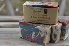Bourbon Wood Soap, Plant Based Natural Aloe Vera Handmade Bar Soap