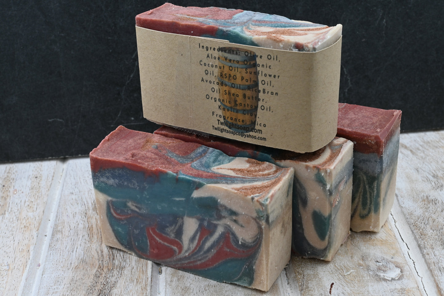Bourbon Wood Soap, Plant Based Natural Aloe Vera Handmade Bar Soap