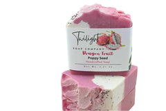 Dragon Fruit Poppy Seed Soap Coconut Milk Plant Based Natural Handmade Bar
