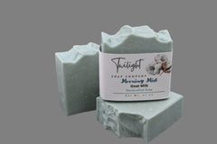 Morning Mist Pure Goat's Milk Soap Creamy Natural Fresh Cotton Handmade Soap